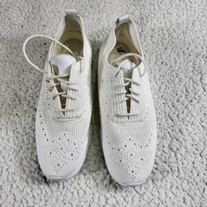 Cole Haan ZEROGRAND Stitchlite Wingtip Oxford White sneakers womens size 8.5 B